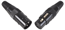 XLR Connector Pack with 5 Male and 5 Female XLR Connectors in Black